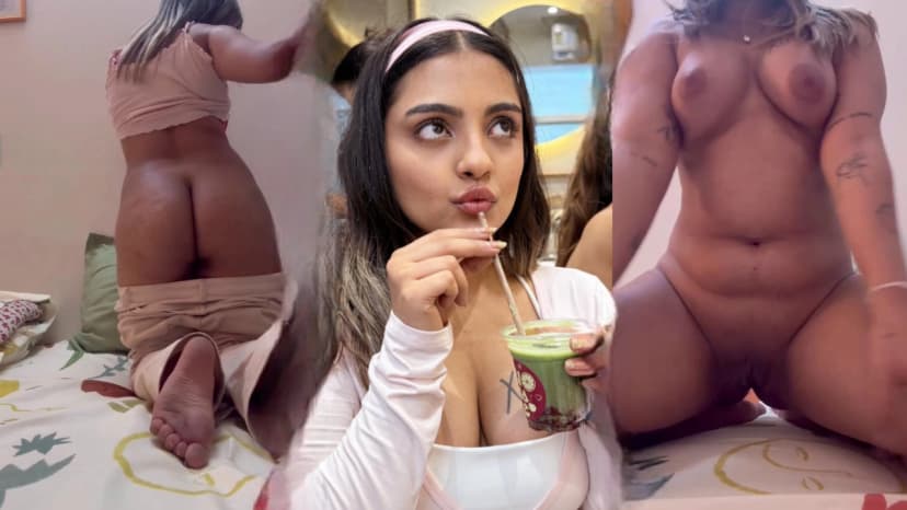 Thumbnail for Charvi Bhatt strips nude, shows off big boobs and wet pussy close-up