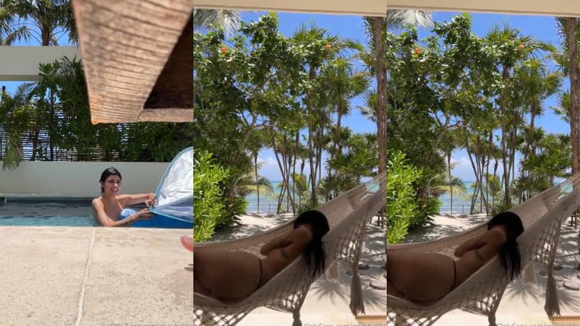 Thumbnail for Mia Khalifa Nude Beach Day - Roaming Fully Naked at Farm House