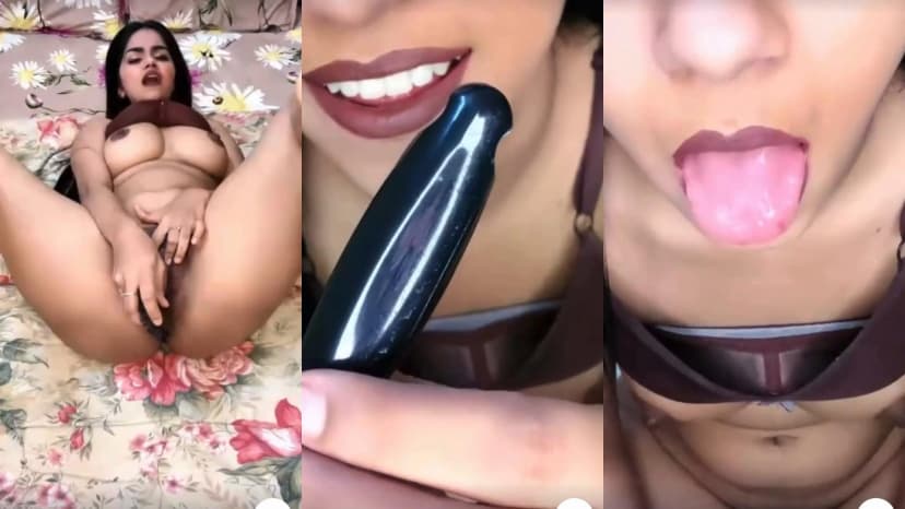 Thumbnail for Indian GF Fucks Herself Live with Hairbrush