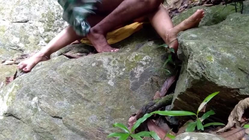 Thumbnail for Indian MILF fucked rough by big cock in forest outdoor sex