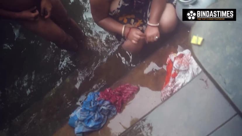 Thumbnail for Big Dhobi Milf fucks in the outdoor pool playing with mud