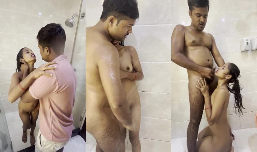 Thumbnail for Newlywed Couple Fucking in the Bathroom After Marriage